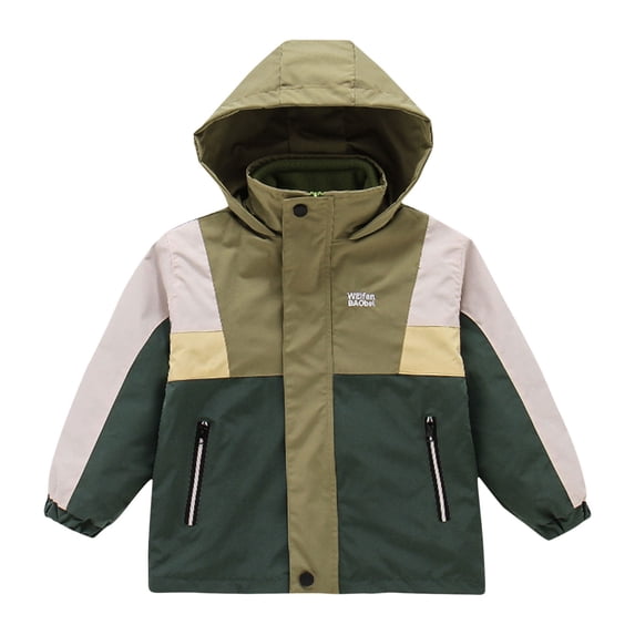 YunPes Autumn Winter Boys Girls Jackets Windproof Thick Warm Toddler Casual Hooded Jackets Kids Winter Clothes Girls 5t