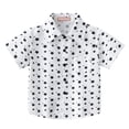 thumbnail image 1 of YunPes Baby Boys Girls Butterflies Printing Shirt Kids Button Up Short Sleeve Lapel Collar Tops Unisex Toddler Loose Fit Shirt, 1 of 9