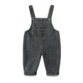 thumbnail image 1 of YunPes Baby Denim Overalls Toddler Soft Cute Workwear Bib Pants Wide Leg Jeans Jumpsuits Loose Casual Denim Romper Dungarees Pants, 1 of 3