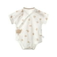 thumbnail image 1 of YunPes Baby Side Snap Bodysuit Kimono Onsies Boy Girl Cotton Basic Pattern Bodysuits 4 Month Old Baby Girl, 1 of 9