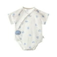thumbnail image 1 of YunPes Baby Side Snap Bodysuit Kimono Onsies Boy Girl Cotton Basic Pattern Bodysuits 4 Month Old Baby Girl, 1 of 9