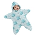 thumbnail image 1 of YunPes Baby Starfish Onesie Full-Zip Soft Plush Footie Jumpsuit Cartoon Graphic One Piece Infant Halloween Christmas Outfits Wearable Blanket, 1 of 5
