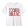 thumbnail image 1 of YunPes Back to School T Shirts for Kids Crewneck Short Sleeve Second Grade Graphic Tees Boys Girls Summer Casual Classroom Daily Wear, 1 of 4