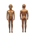 thumbnail image 1 of YunPes Boy Halloween Onesie Spooky Leotard Jumpsuit with Realistic Muscle Printed & Attached Creepy Mask Fall Festival Haunted House Party Attire, 1 of 5