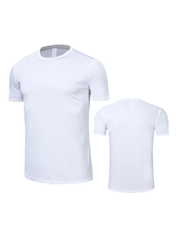 Boys Athletic Quick Dry Shirt Youth Kids Dry Fit T Shirts Slim Fit Short Sleeve Rash Guard Performance Sports Undershirt