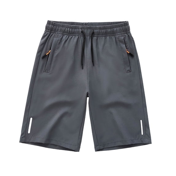 YunPes Boys Athletic Shorts Mesh Basketball Soccer Kids Youth Shorts Quick Dry Sport Active Clothes with Zipper Pockets Ice Silk