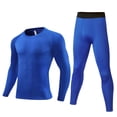 thumbnail image 1 of YunPes Boys Compression Set Long Sleeve Cool Dry Shirts & Stretchy Leggings Workout Gym Base Layer Athletic Clothing Set 2 Piece Outfits, 1 of 8