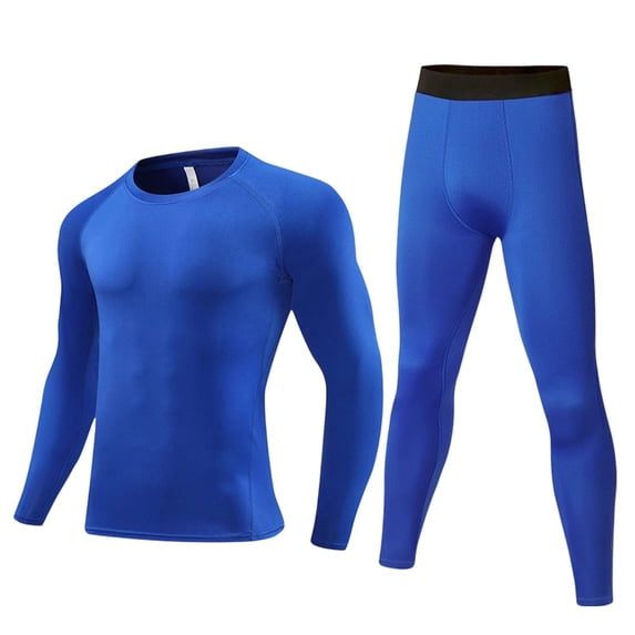 YunPes Boys Compression Set Long Sleeve Cool Dry Shirts & Stretchy Leggings Workout Gym Base Layer Athletic Clothing Set 2 Piece Outfits