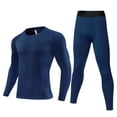 thumbnail image 1 of YunPes Boys Compression Set Long Sleeve Cool Dry Shirts & Stretchy Leggings Workout Gym Base Layer Athletic Clothing Set 2 Piece Outfits, 1 of 8
