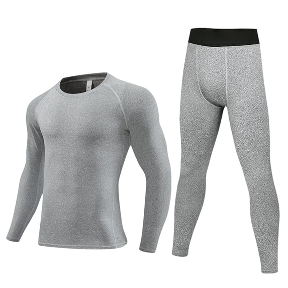 YunPes Boys Compression Set Long Sleeve Cool Dry Shirts & Stretchy Leggings Workout Gym Base Layer Athletic Clothing Set 2 Piece Outfits