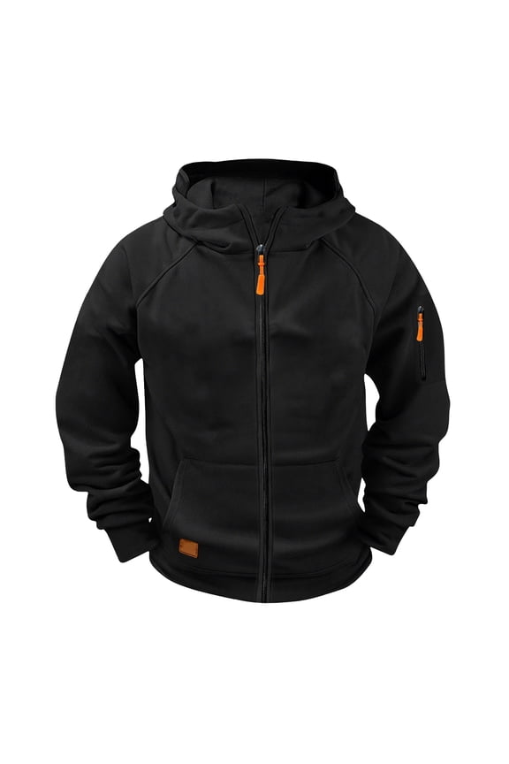 Boys' Full Zip Hooded Sweatshirt with Multiple Pockets Adjustable Hood and Ribbed for Casual Wear Cape Cod Sweatshirt Kids