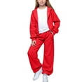 thumbnail image 1 of YunPes Boys Girls 3 Piece Outfits Athletic Sweatsuit T-Shirts + Zip up Hooded Jacket + Baggy Wide Leg Track Pants Sets for Kids, 1 of 6