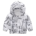 thumbnail image 1 of YunPes Boys & Girls Anti-UV Sun Protection Jacket Cartoon Graphic Print Zipp Up Hooded Trench Summer Outdoor Protection Jacket, 1 of 2
