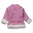 thumbnail image 1 of YunPes Boys Girls Cable Knit Sweater Kids Thick Fleece Lined Mock Neck Long Sleeve Pullover Shirt Winter Warm Solid Tops, 1 of 6