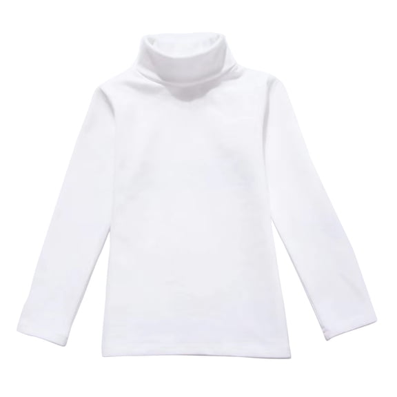 YunPes Boys Girls Crewneck Long Sleeve Soft Cotton T Shirts Solid Color Warm Tee Tops Tan Sweaters for Big Boys