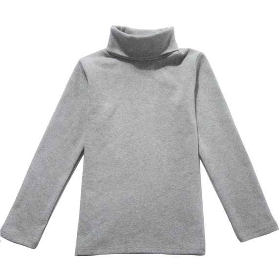 YunPes Boys Girls Crewneck Long Sleeve Soft Cotton T Shirts Solid Color Warm Tee Tops Tan Sweaters for Big Boys