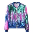 thumbnail image 1 of YunPes Boys Girls Glitter Sequin Jacket Teen Zip Up Sparkly Lightweight Stage Coat Birthday Party Winter Funny Outwear, 1 of 7