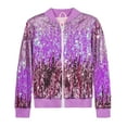 thumbnail image 1 of YunPes Boys Girls Glitter Sequin Jacket Teen Zip Up Sparkly Lightweight Stage Coat Birthday Party Winter Funny Outwear, 1 of 7