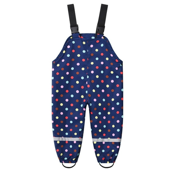 YunPes Boys Girls Middle Kids Multi Color Printed Baby Water Play Pants Outdoor Rain Pants Boys Pants 18 Months