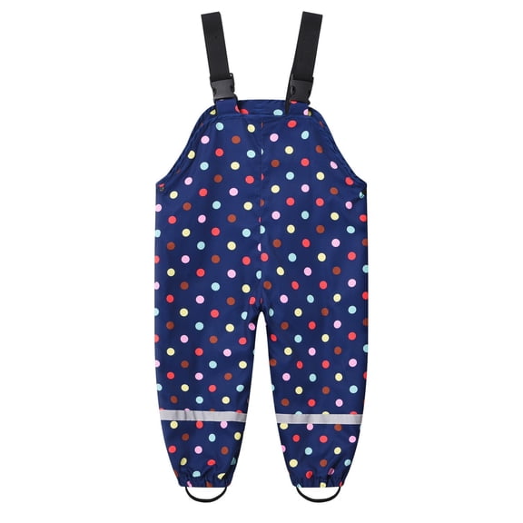 YunPes Boys Girls Middle Kids Multi Color Printed Baby Water Play Pants Outdoor Rain Pants Boys Pants 18 Months