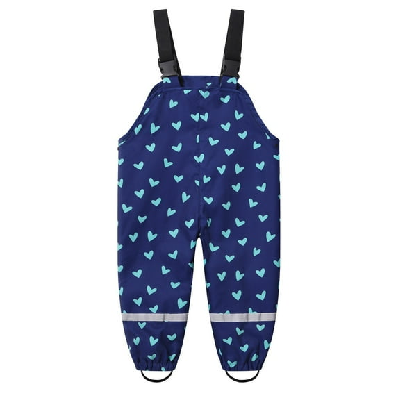 YunPes Boys Girls Middle Kids Multi Color Printed Baby Water Play Pants Outdoor Rain Pants Boys Pants 18 Months