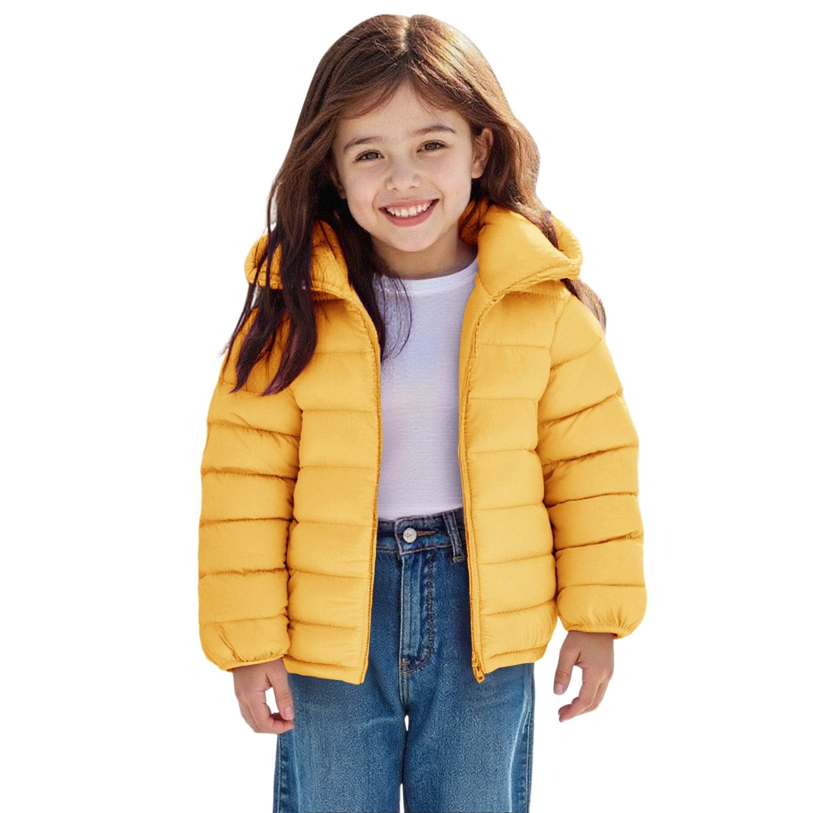 YunPes Boys & Girls Puffer Jacket Full-Zip Quilted Hooded Outerwear ...