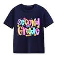 thumbnail image 1 of YunPes Boys & Girls Second Grade Graphic Print T-shirt Fashion Versatile Short Sleeve Tees Kids Back To School Casual Daily Tops, 1 of 4