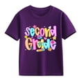 thumbnail image 1 of YunPes Boys & Girls Second Grade Graphic Print T-shirt Fashion Versatile Short Sleeve Tees Kids Back To School Casual Daily Tops, 1 of 4
