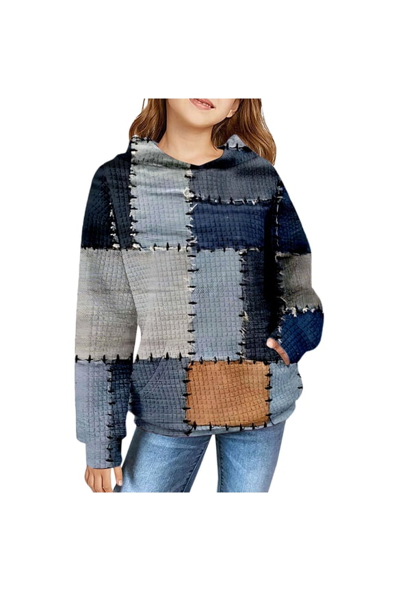 Boys Girls Sweatshirts Children's Fashion Rugby Personality Print Sports Shirts Long Sleeved Casual Teen Pullover Hoodies Girls