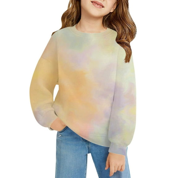 YunPes Boys Girls Sweatshirts Regular Children's Personalized Tie Dye Print Long Sleeved Comfortable Sweatshirt Sorry Bro Hoodie
