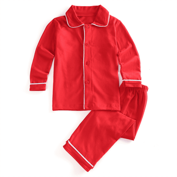 YunPes Boys Loungewear Sets Button Down Long Sleeve Collared Shirts + Loose Pants Teen Kids Matching Outfits 2 Piece