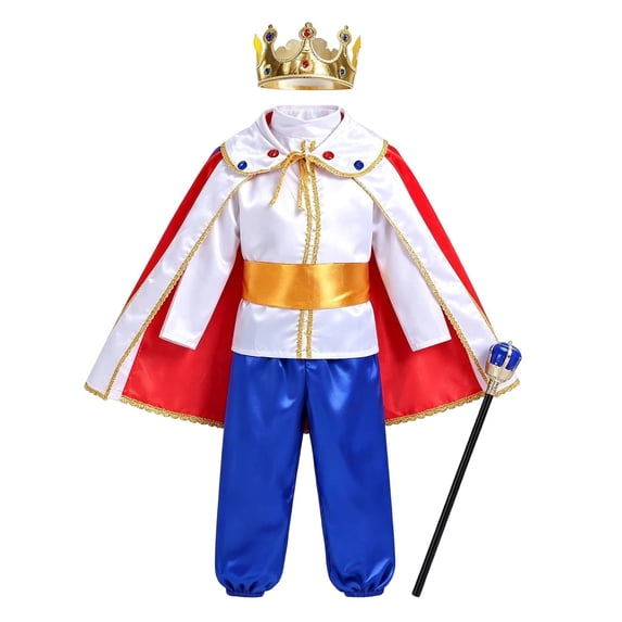 Scepturn YunPes Boys Medieval Prince Role‑Play Outfits Medieval Royal Dress‑Up ...
