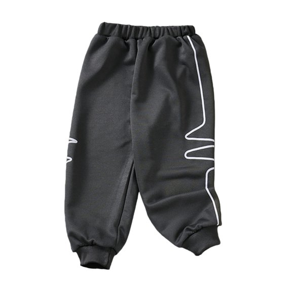 YunPes Boys' Open Bottom Lined Sweatpants with Pockets High Waisted Kids Pants for Yoga Running Leggings for Kids