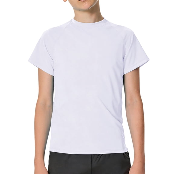 YunPes Boys Shirts Athletic Dry Fit T Shirts Short Sleeve Kids Youth Moisture Wicking Quick Dry Sports Training Performance Tee