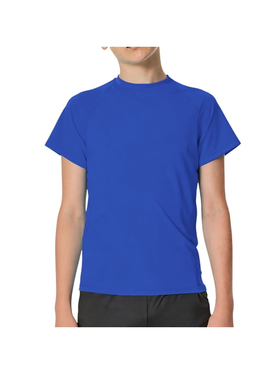 Boys Shirts Athletic Dry Fit T Shirts Short Sleeve Kids Youth Moisture Wicking Quick Dry Sports Training Performance Tee