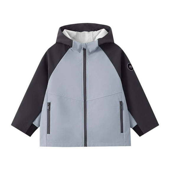 YunPes Children's Color Blocked Soft Windproof and Color Blocked Jacket Youth Boy Winter Coat