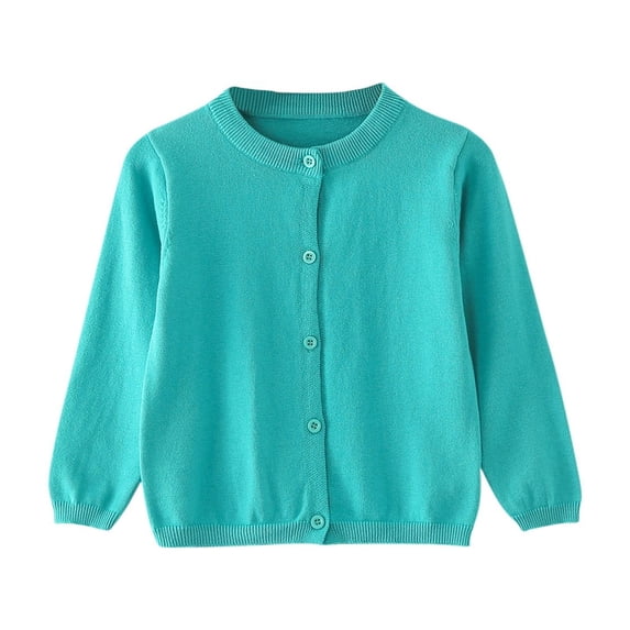 YunPes Children's Sweater Spring Autumn Winter Cardigan Solid Color Small Cardigan Children's Coat