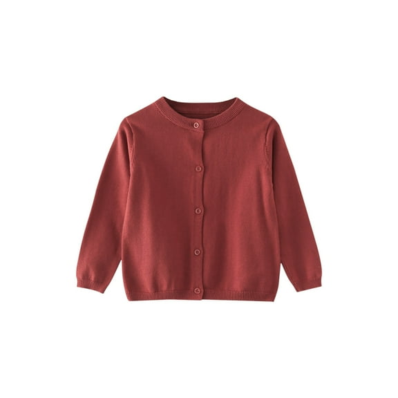 YunPes Children's Sweater Spring Autumn Winter Cardigan Solid Color Small Cardigan Children's Coat