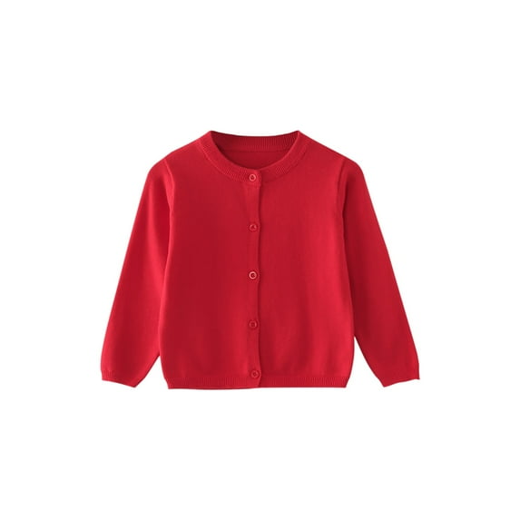YunPes Children's Sweater Spring Autumn Winter Cardigan Solid Color Small Cardigan Children's Coat