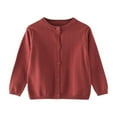 thumbnail image 1 of YunPes Children's Sweater Spring Autumn Winter Cardigan Solid Color Small Cardigan Children's Coat, 1 of 9