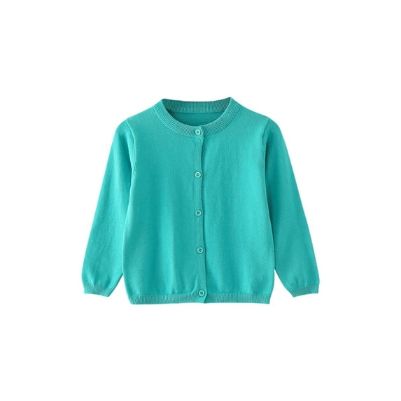 YunPes Children's Sweater Spring Autumn Winter Cardigan Solid Color Small Cardigan Children's Coat