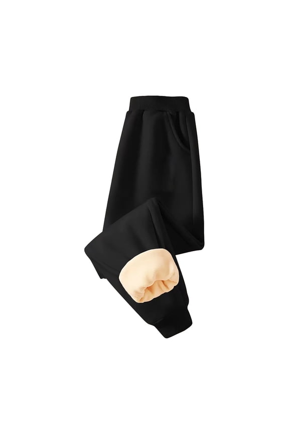 Children's Warm Pants with Folded Feet and Plush Outer Layer Boys Clothes Size 8