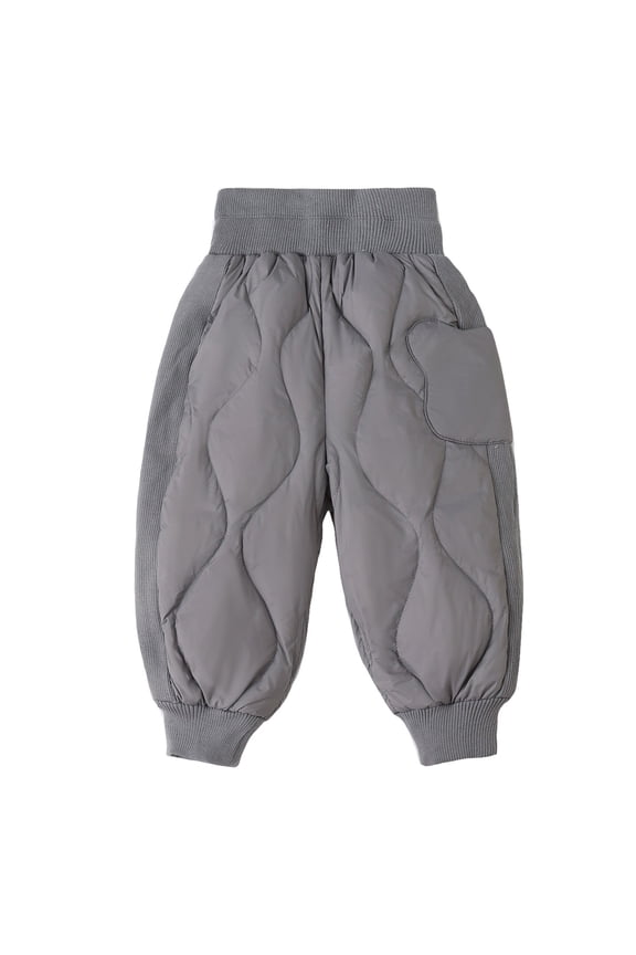 Children's Winter Clothes Wearing White Down Down Pants Wax Cotton Pants