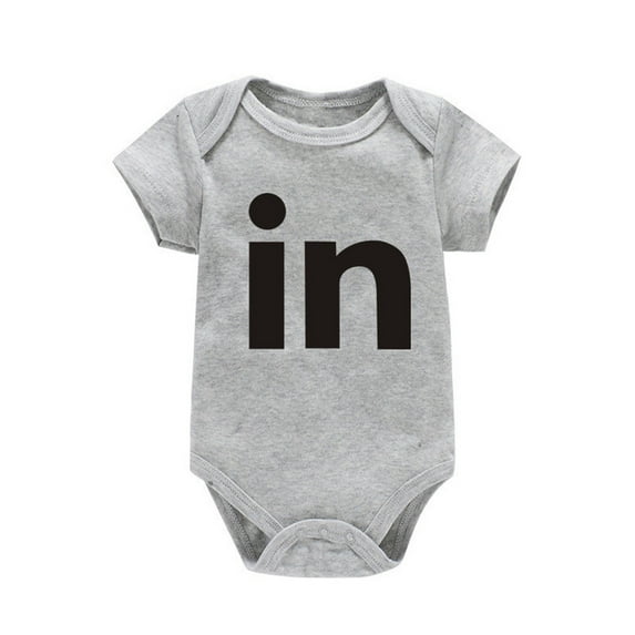 YunPes Cute Baby Crawler Twin Alphabet Crawler Pure Cotton Baby Crawler Alphabet Twin Printed Baby Jumpsuit 6-12 Month Boy Clothes