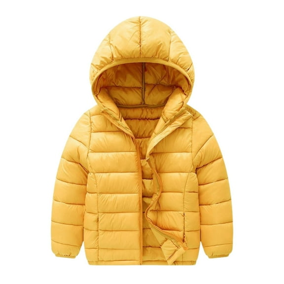 YunPes Down Jackets for Boys Girls Winter Coat Lightweight Windproof Hooded Down Jacket Winter with Hood Zipper 4-14 Years Old