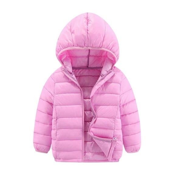 YunPes Down Jackets for Boys Girls Winter Coat Lightweight Windproof Hooded Down Jacket Winter with Hood Zipper 4-14 Years Old