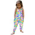 thumbnail image 1 of YunPes Easter Outfit Toddler Girl Bunny Print Cute Baby Girls Overalls Strap Suspender Pants Sleeveless Jumpsuit Baby Girl Clothes Cute, 1 of 1