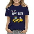 thumbnail image 1 of YunPes Easter Shirts for Toddler Boy Short Sleeve Tractor Bunny Tshirt for Kids Cotton Tee Tops 2 13 Years 4 Toddler Girls Clothes, 1 of 1