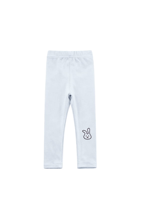 Fleece Leggings Girls Elastic High Waist Full Length Tights Cute Rabbit Print Underpant Comfy Warm Romper Dance Yoga Pants