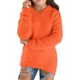 thumbnail image 1 of YunPes Fleece Pullover Hoodie for Girls Oversized Solid Long Sleeve Fuzzy Hooded Sweatshirt Teen Winter Warm Casual Sweater, 1 of 5